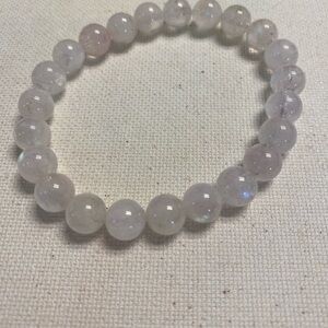Rainbow Moonstone Beaded Bracelet - 8mm